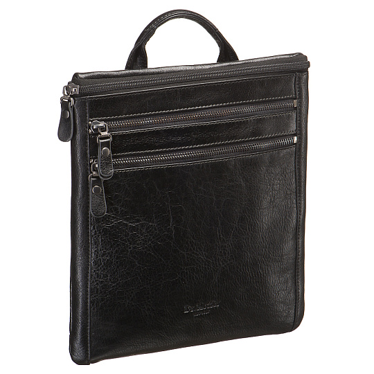 Сумка через плечо Dr.Koffer из натуральной кожи черная