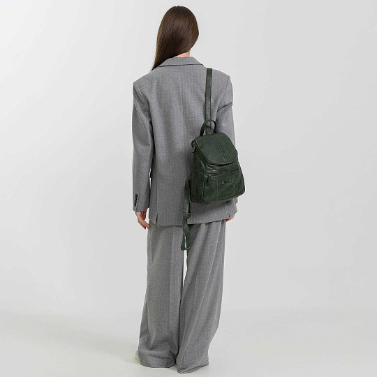 Рюкзак Dr.Koffer из натуральной кожи зеленый