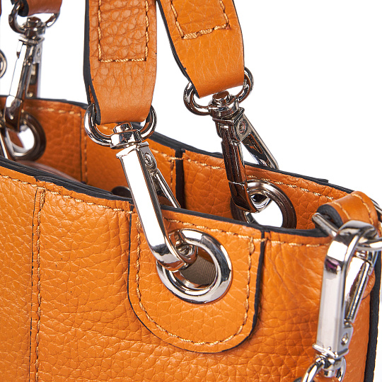 Женская сумка Dr. Koffer из натуральной кожи оранжевая