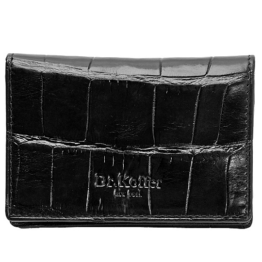 Визитница Dr.Koffer из натуральной кожи черная