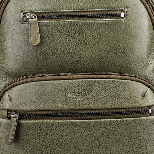 Рюкзак Dr.Koffer из натуральной кожи зеленый