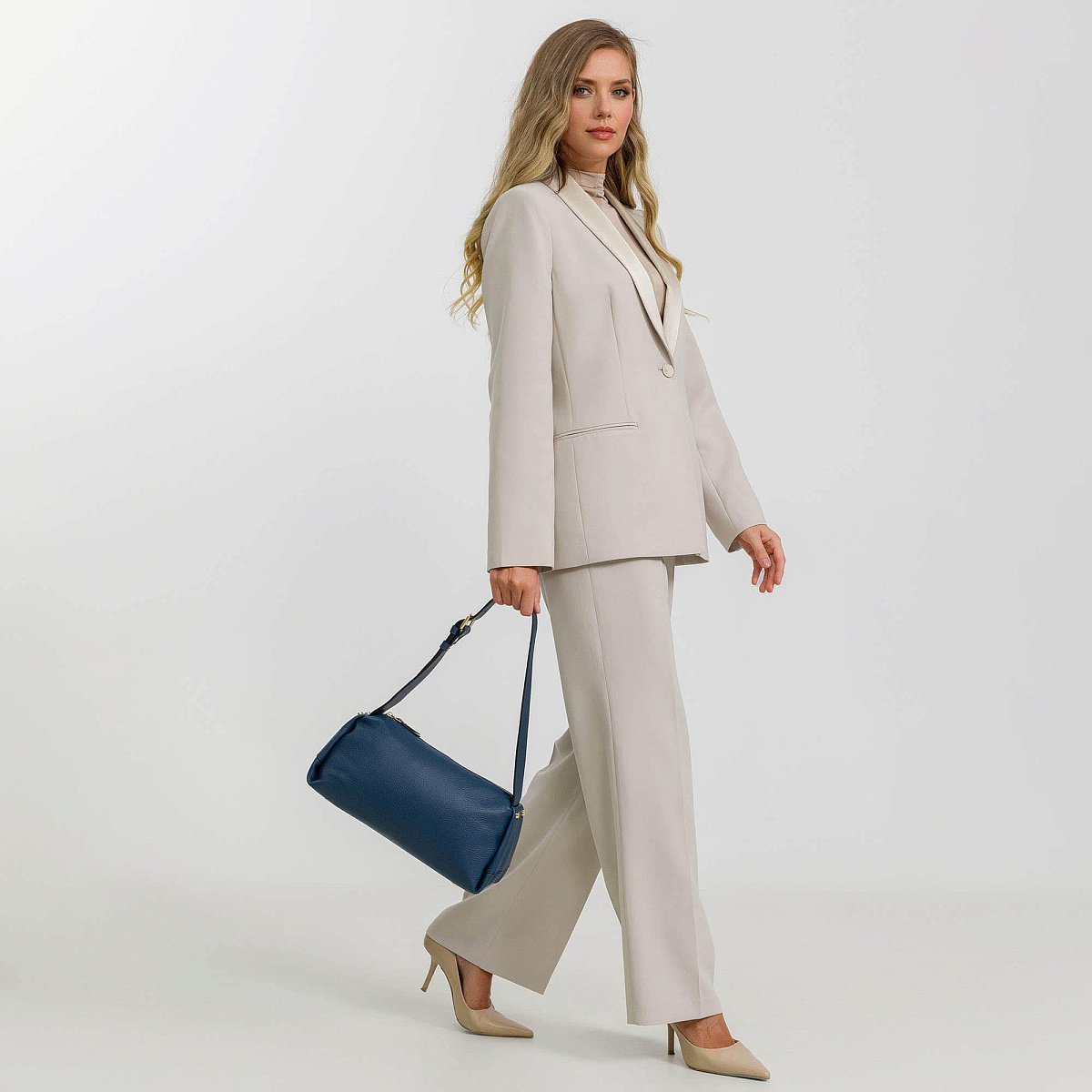 Женская сумка Dr. Koffer из натуральной кожи синяя