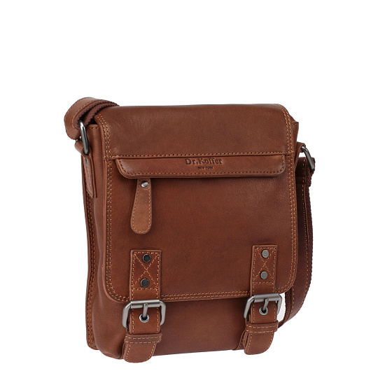 Сумка через плечо Dr.Koffer из натуральной кожи коричневая