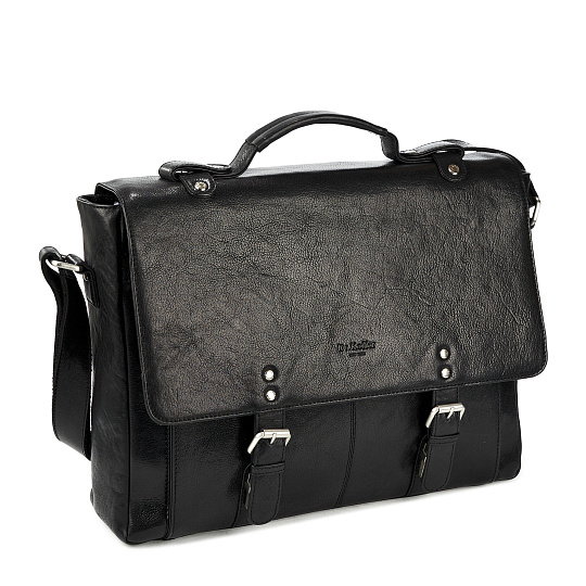 Портфель Dr.Koffer из натуральной кожи черный