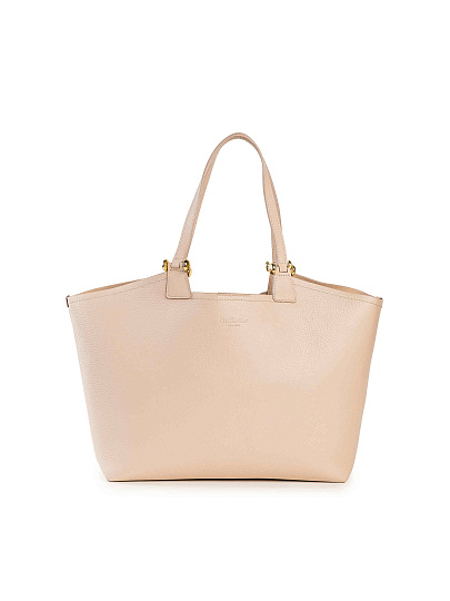 Женская сумка Dr. Koffer из натуральной кожи бежевая