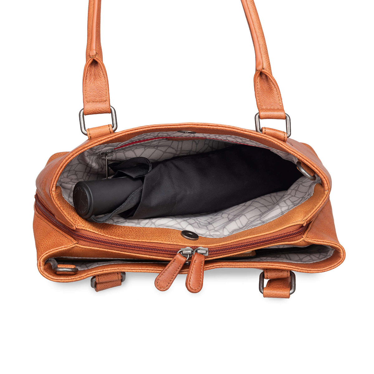 Женская сумка Dr.Koffer из натуральной кожи светло-коричневая