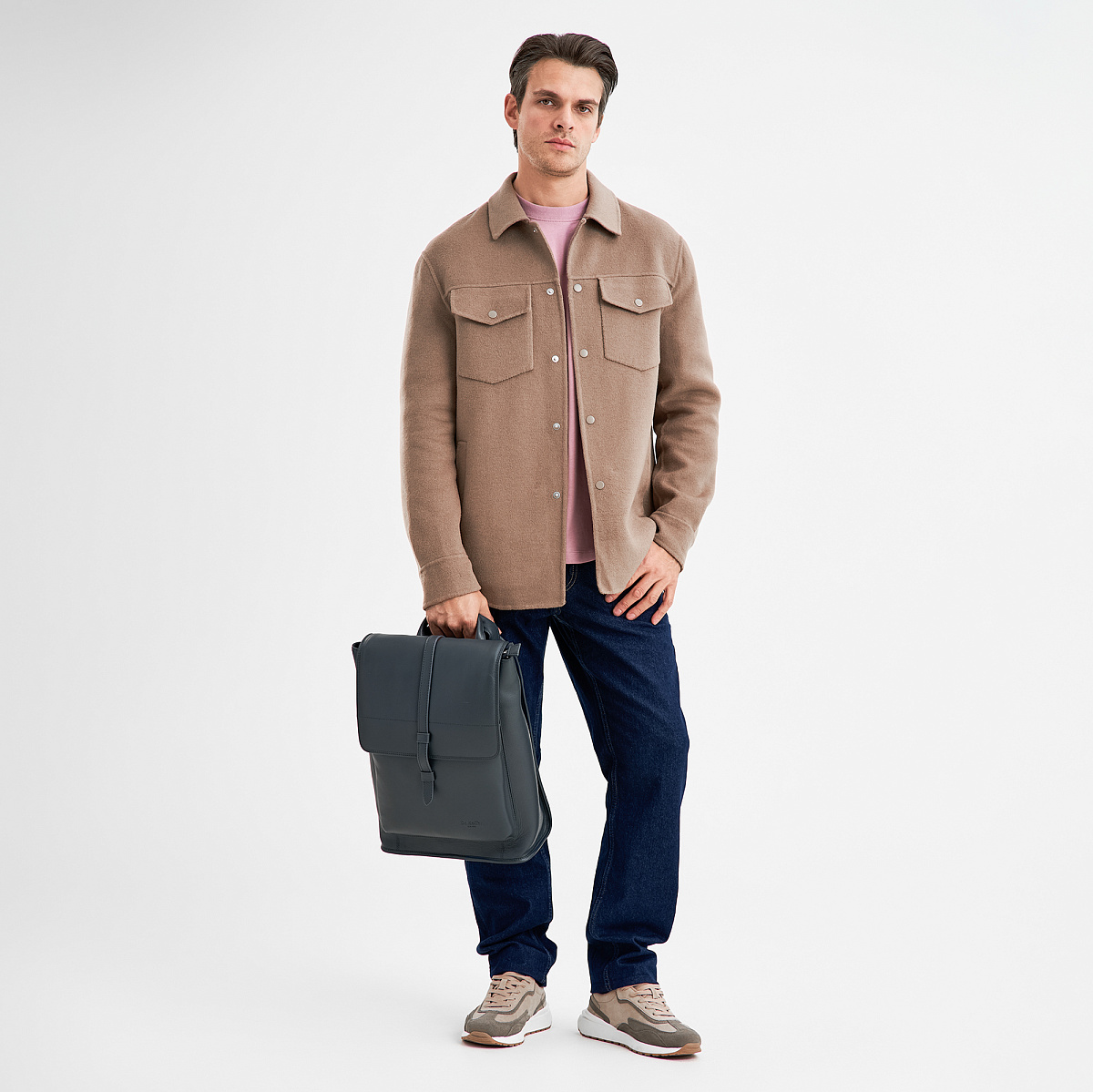 Рюкзак Dr.Koffer из натуральной кожи синий