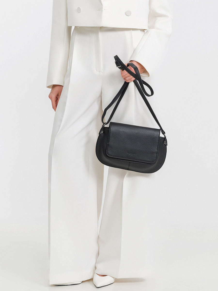 Женская сумка Dr.Koffer из натуральной кожи чёрная