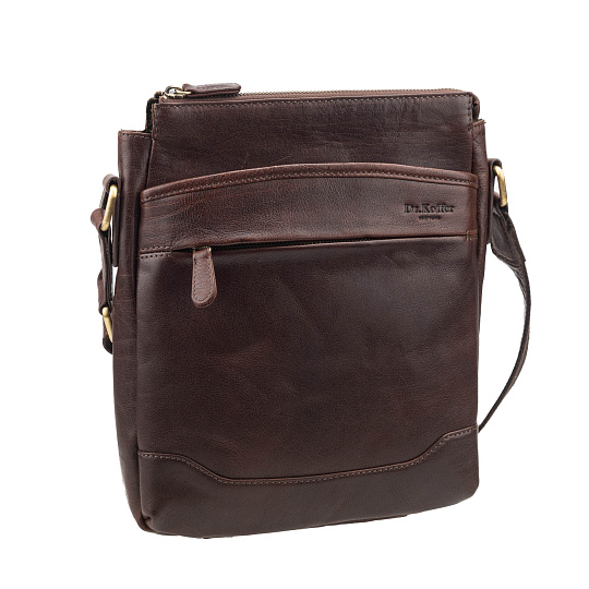 Сумка через плечо Dr.Koffer из натуральной кожи коричневая