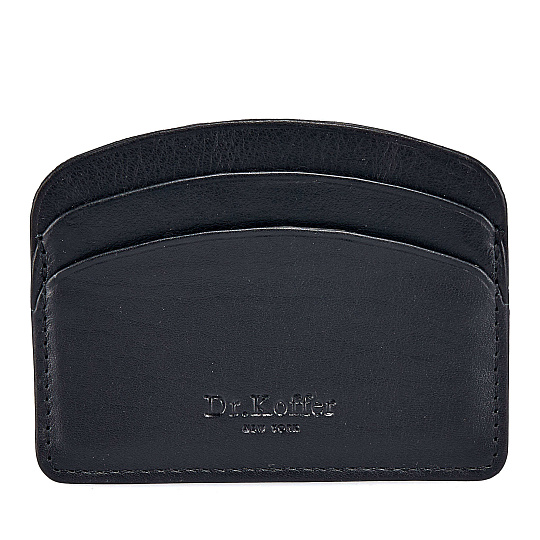 Кредитница Dr.Koffer из натуральной кожи черная