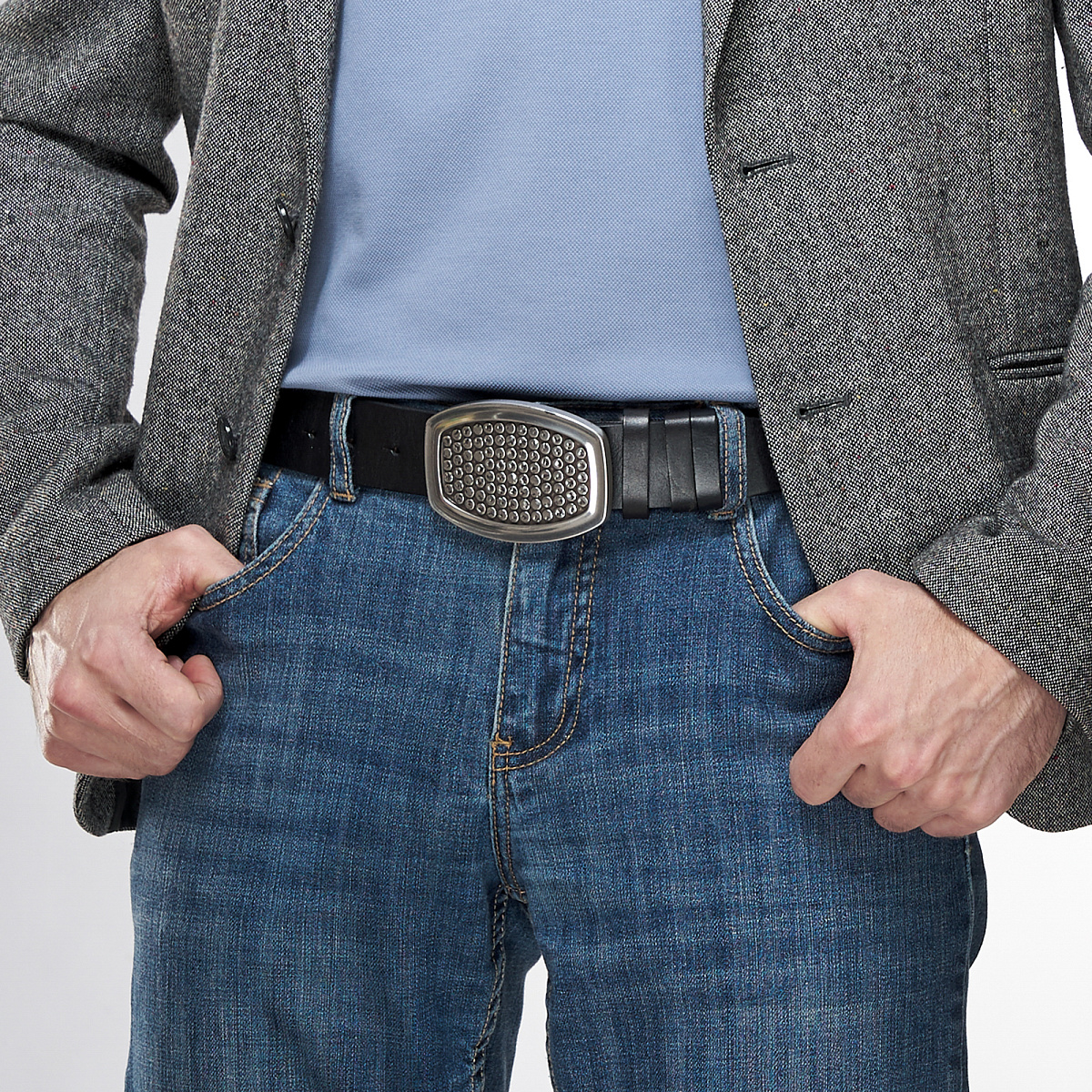 Ремень Dr. Koffer из натуральной кожи черный