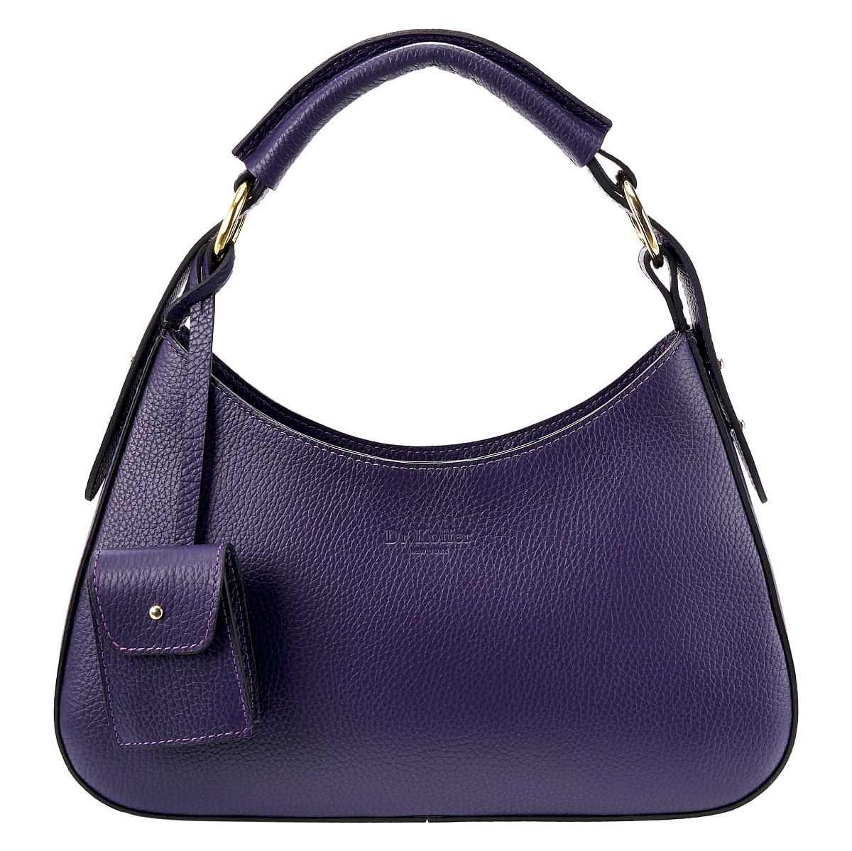 Женская сумка Dr. Koffer из натуральной кожи фиолетовая