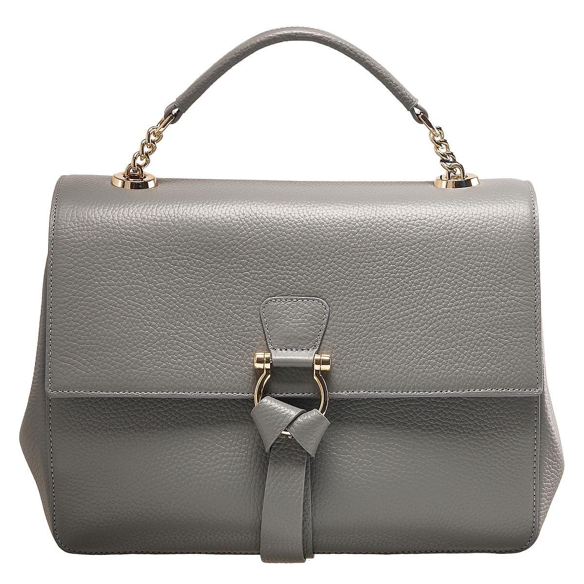 Женская сумка  Dr. Koffer из натуральной кожи серая