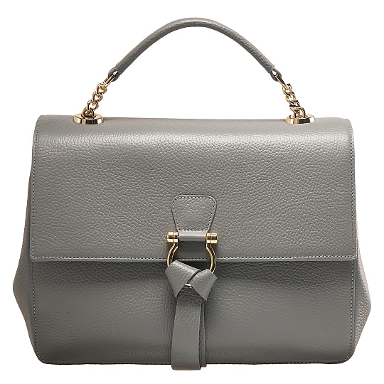 Женская сумка  Dr. Koffer из натуральной кожи серая