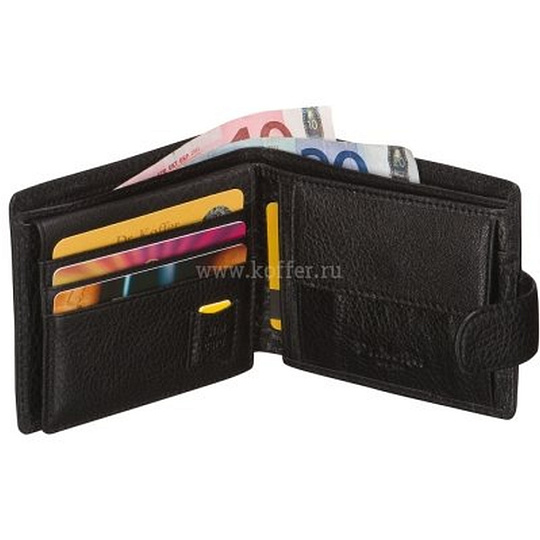 Портмоне Dr.Koffer из натуральной кожи черное