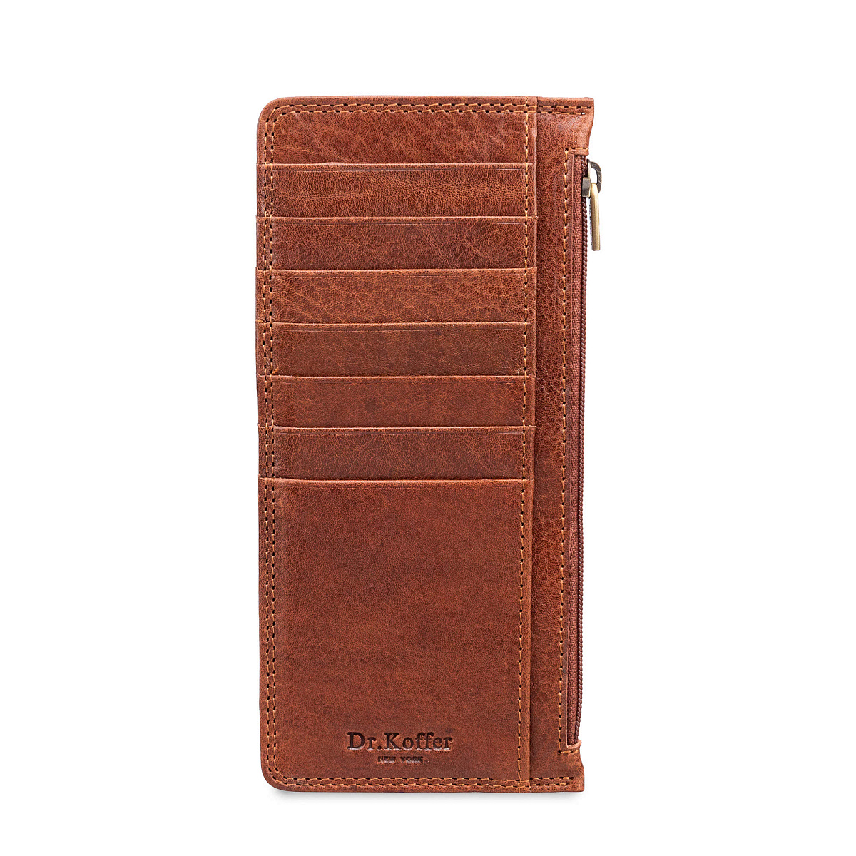 Кредитница Dr.Koffer из натуральной кожи коричневая