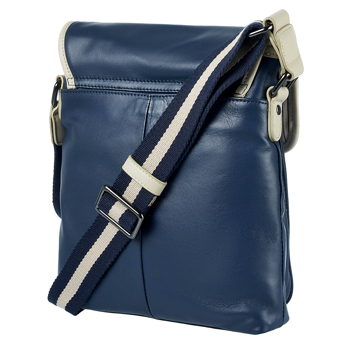 Сумка через плечо Dr.Koffer из натуральной кожи синяя