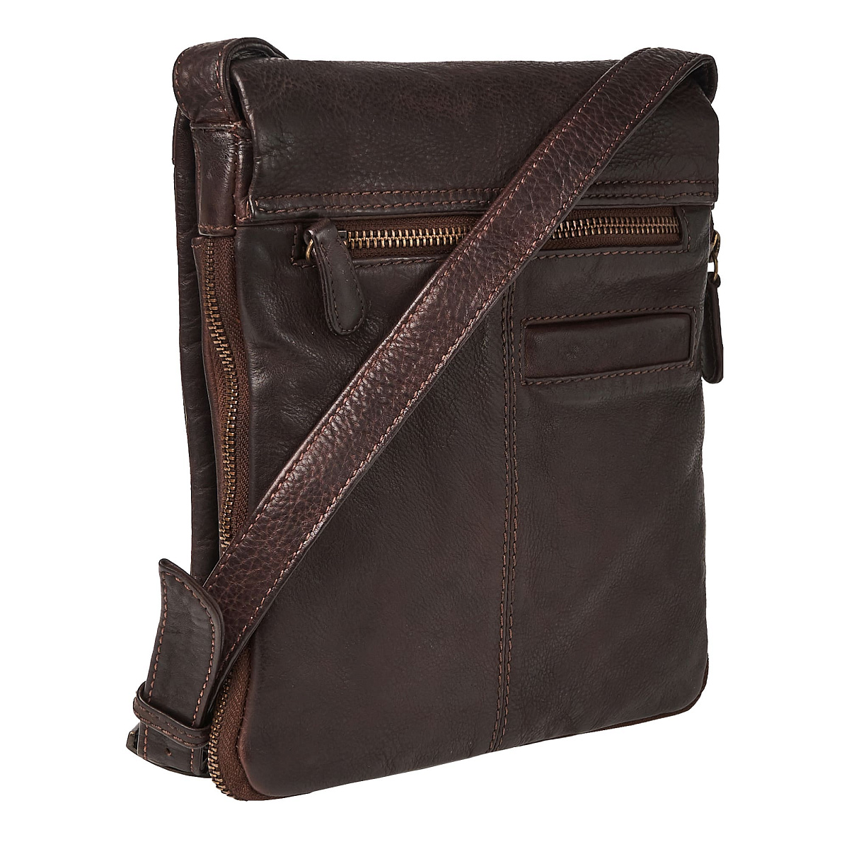 Сумка через плечо Dr.Koffer из натуральной кожи коричневая