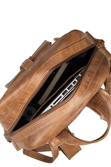 Рюкзак Dr.Koffer из натуральной кожи светло-коричневый