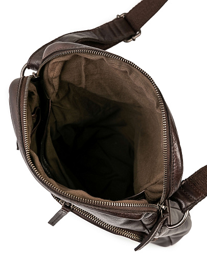 Сумка через плечо Dr.Koffer из натуральной кожи коричневая