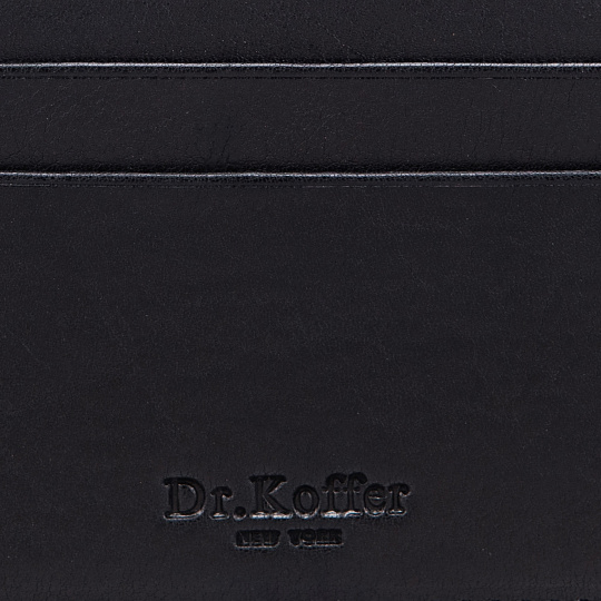Кредитница Dr.Koffer из натуральной кожи черная