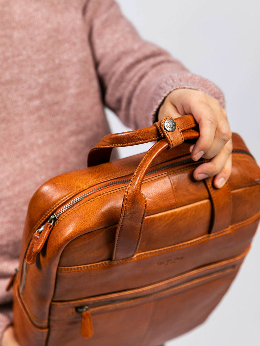 Рюкзак Dr. Koffer из натуральной кожи светло-коричневый