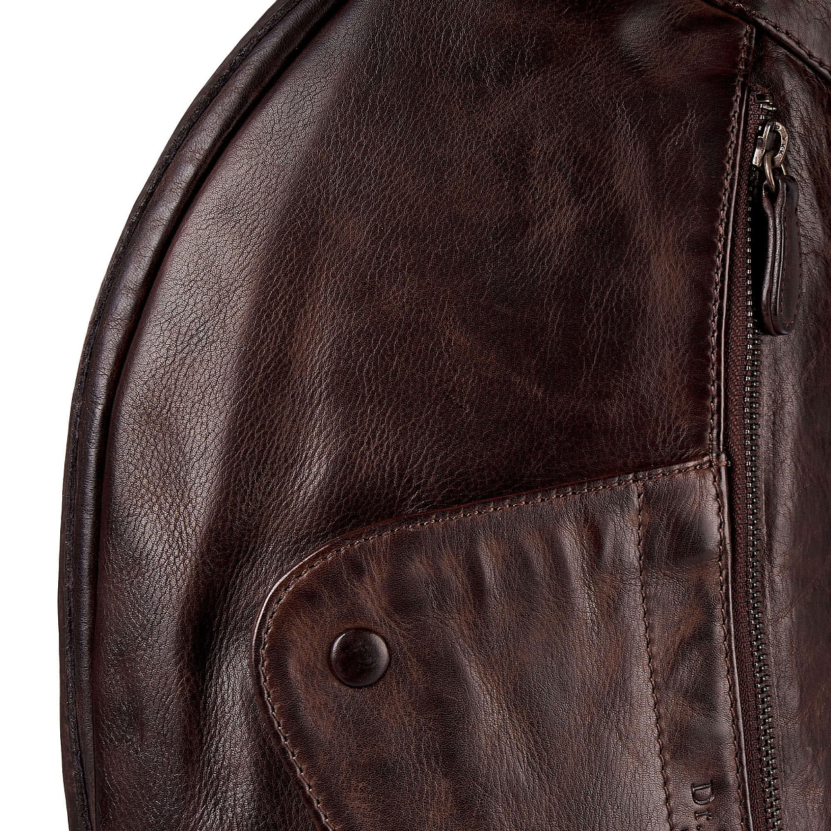 Рюкзак Dr.Koffer из натуральной кожи темно-коричневый