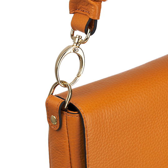 Женская сумка Dr. Koffer из натуральной кожи оранжевая
