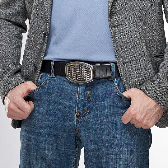 Ремень Dr. Koffer из натуральной кожи черный