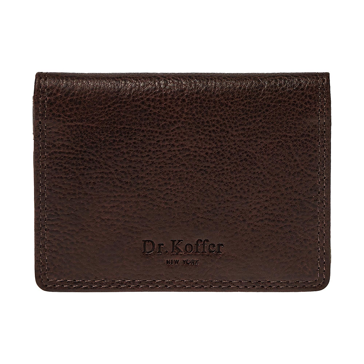 Визитница Dr.Koffer из натуральной кожи темно-коричневая