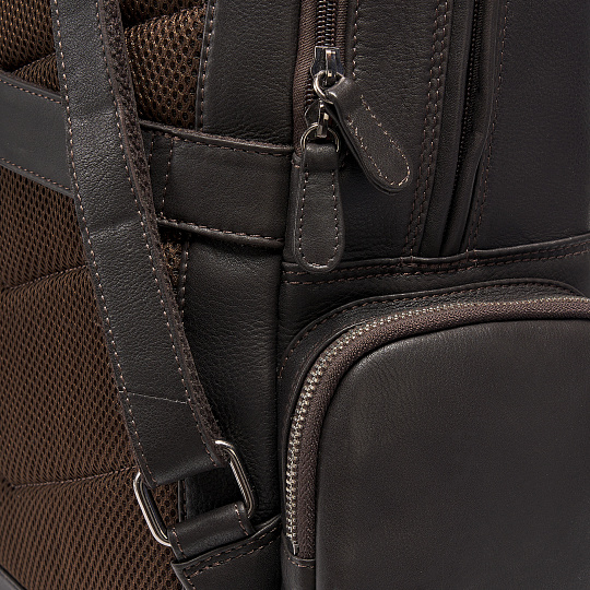 Рюкзак Dr.Koffer из натуральной кожи темно-коричневый