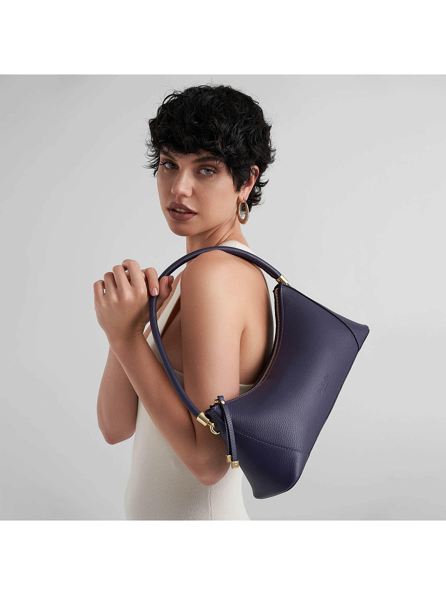 Женская сумка Dr. Koffer из натуральной кожи фиолетовая