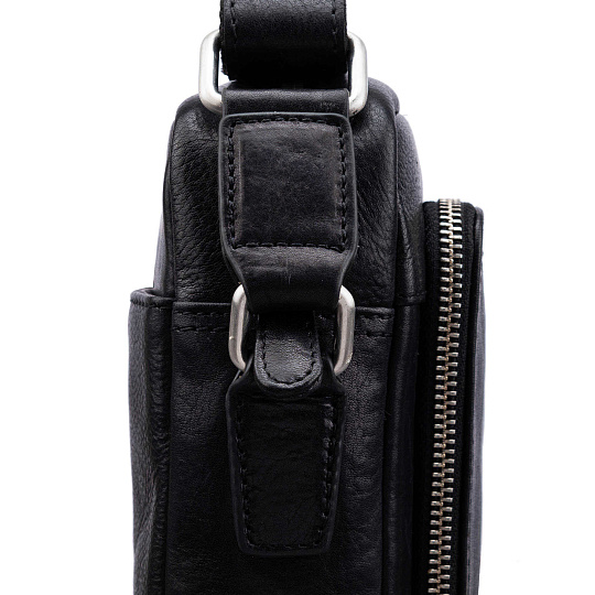 Сумка через плечо Dr.Koffer из натуральной кожи черная