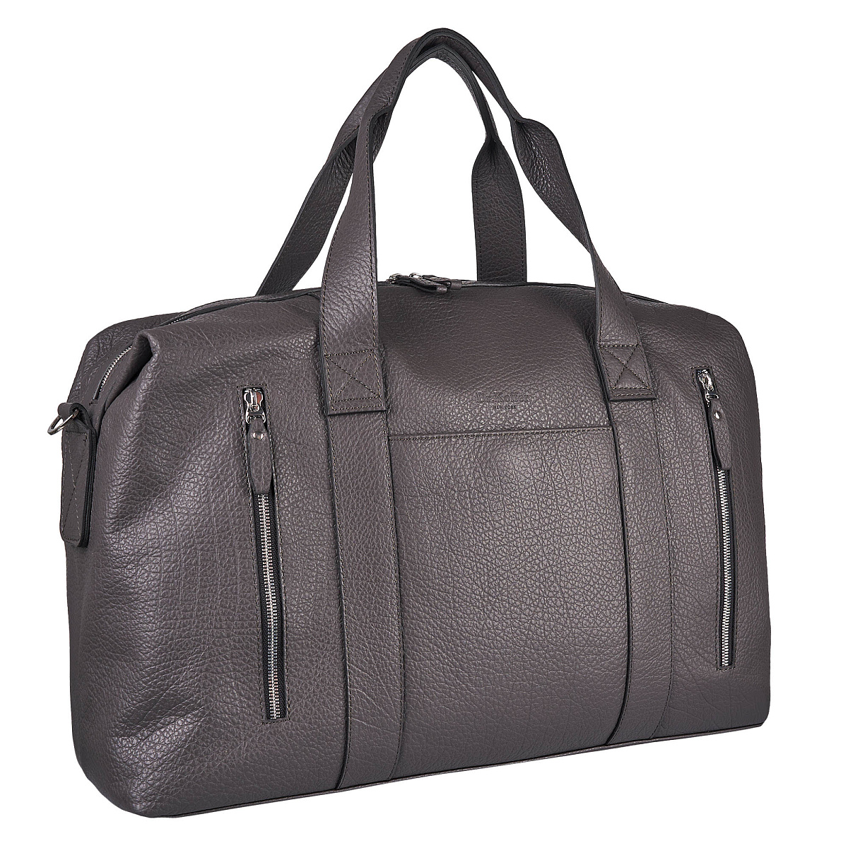 Сумка дорожная Dr.Koffer из натуральной кожи серая