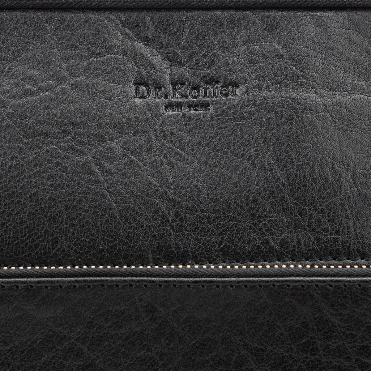 Деловая сумка Dr. Koffer из натуральной кожи черная