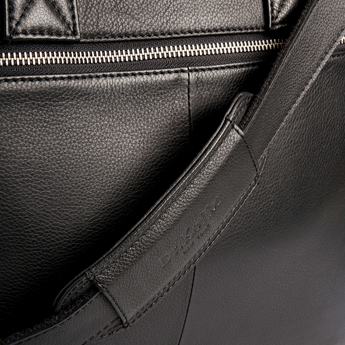 Деловая сумка Dr.Koffer из натуральной кожи черная