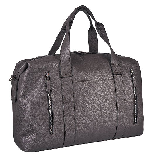 Сумка дорожная Dr.Koffer из натуральной кожи серая