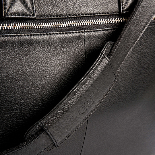 Деловая сумка Dr.Koffer из натуральной кожи черная