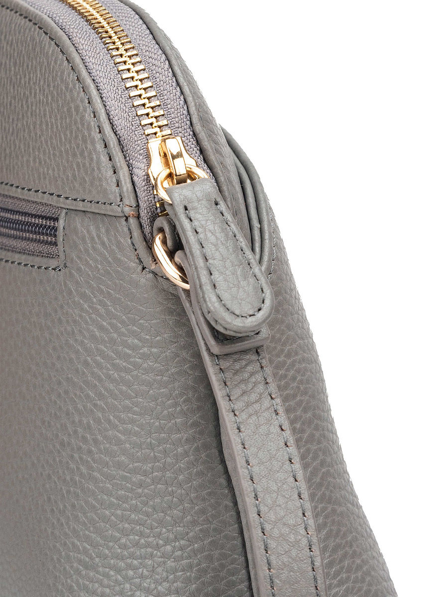 Женская сумка Dr. Koffer из натуральной кожи серая