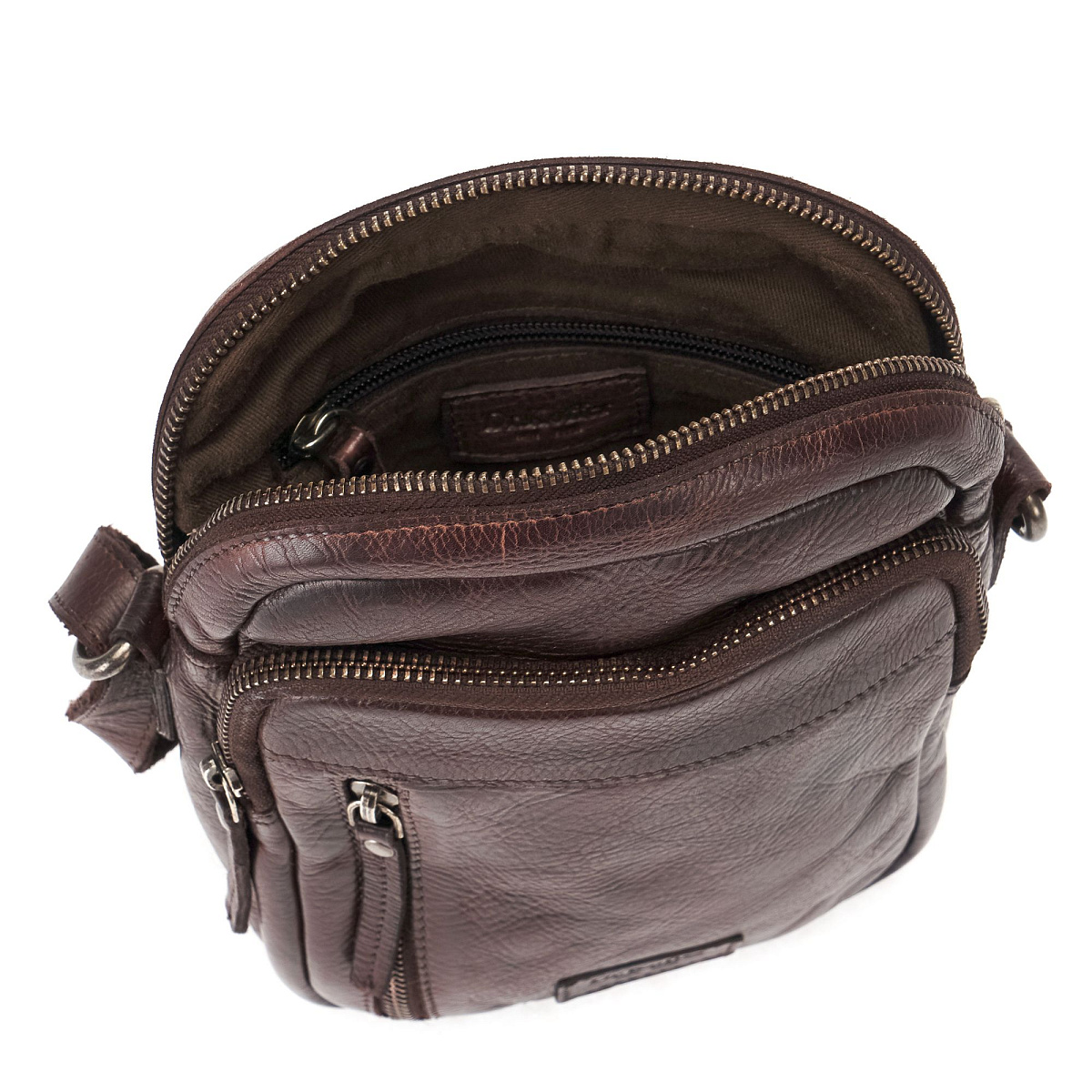 Сумка через плечо Dr.Koffer из натуральной кожи коричневая