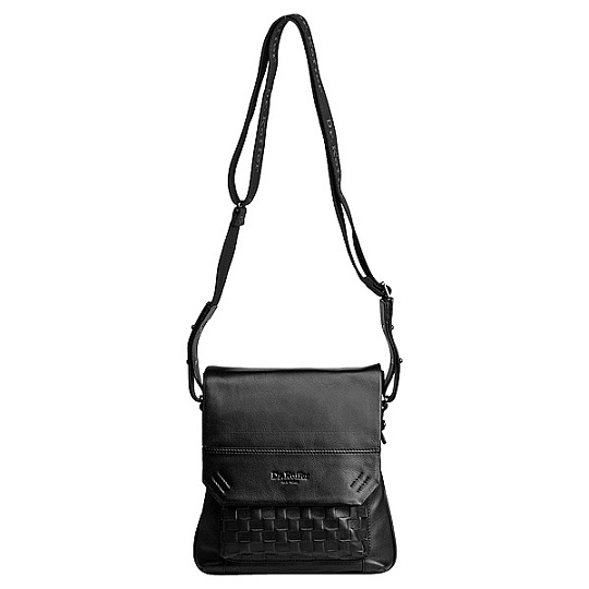 Сумка через плечо Dr.Koffer из натуральной кожи черная