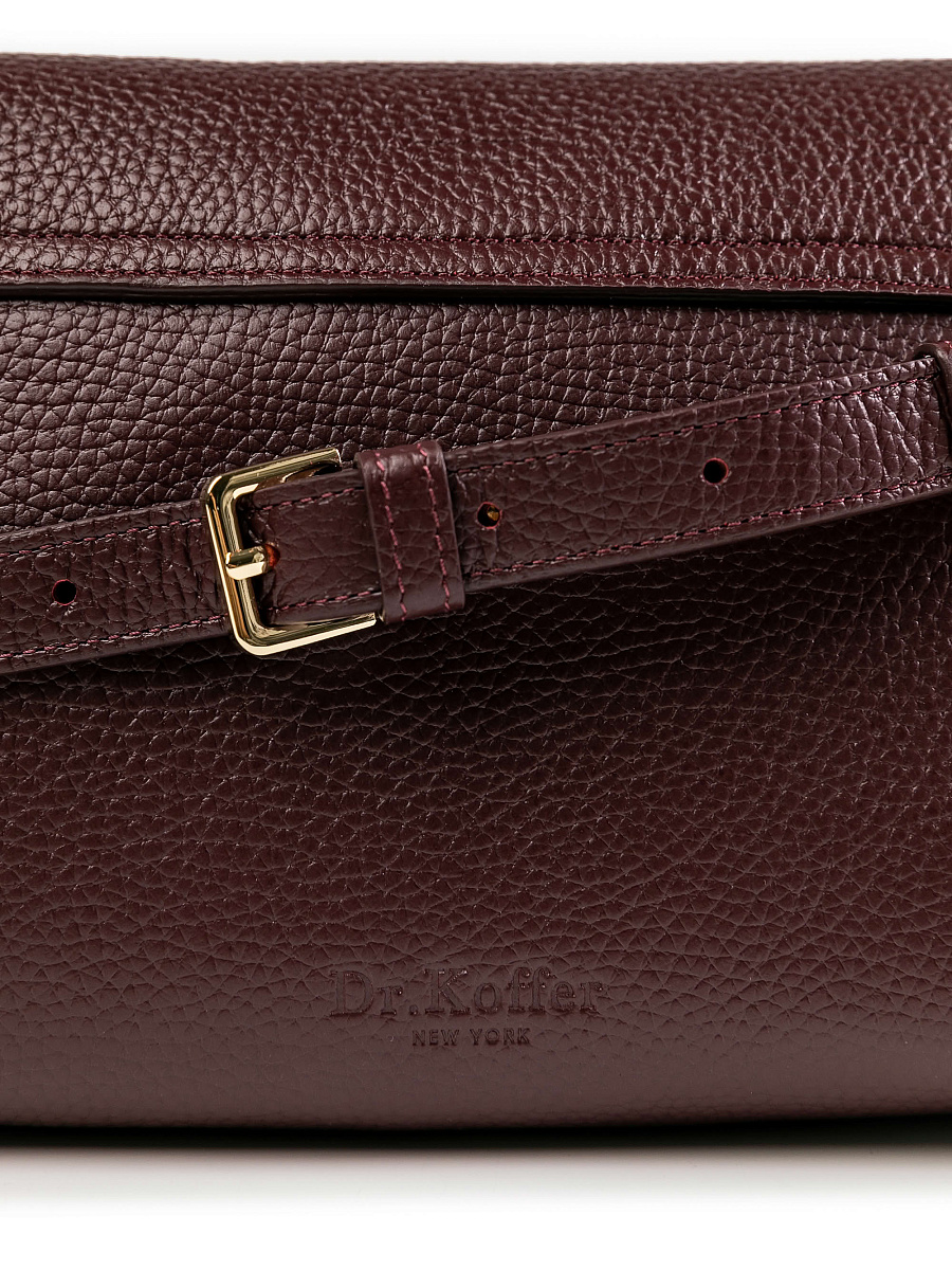 Женская сумка Dr.Koffer из натуральной кожи бордовая