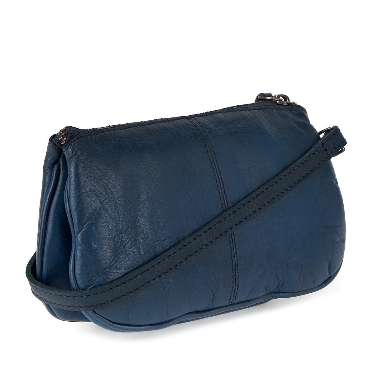 Сумка через плечо Dr.Koffer из натуральной кожи синяя