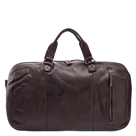 Сумка дорожная Dr.Koffer из натуральной кожи коричневая
