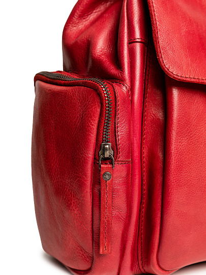 Рюкзак Dr.Koffer из натуральной кожи красный