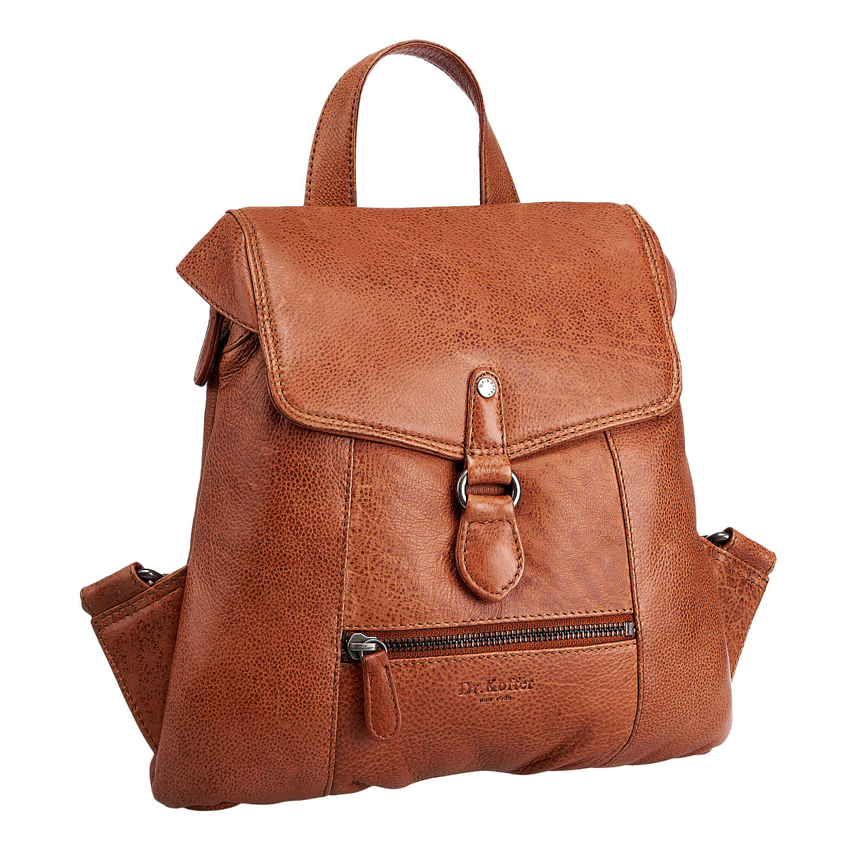 Рюкзак Dr.Koffer из натуральной кожи светло-коричневый