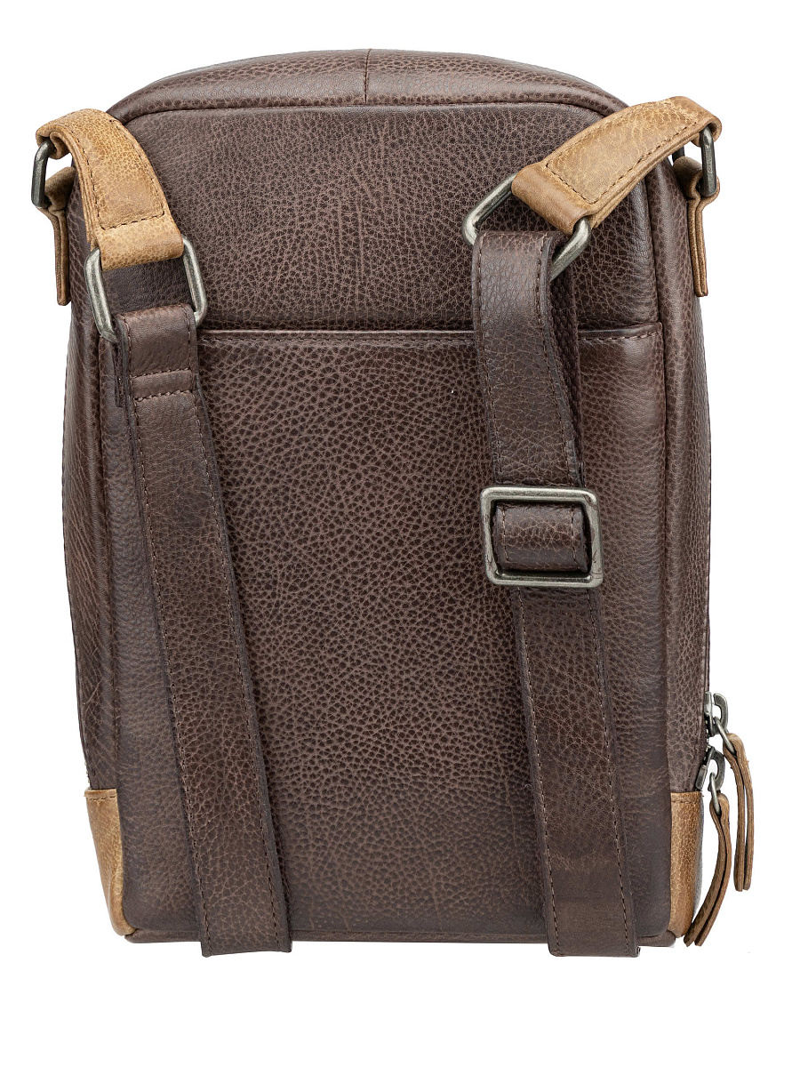 Сумка через плечо Dr. Koffer из натуральной кожи коричневая