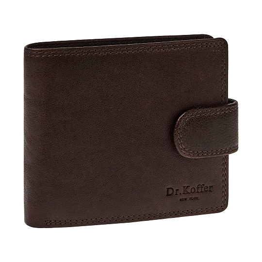 Портмоне Dr.Koffer из натуральной кожи коричневое