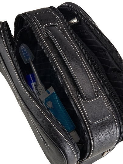 Несессер Dr. Koffer из натуральной кожи черный