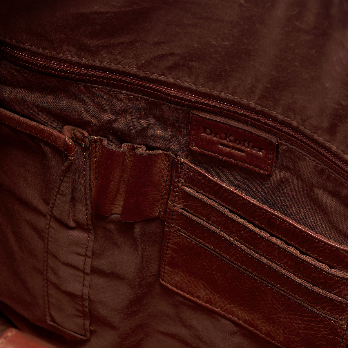 Деловая сумка Dr.Koffer из натуральной кожи коричневая